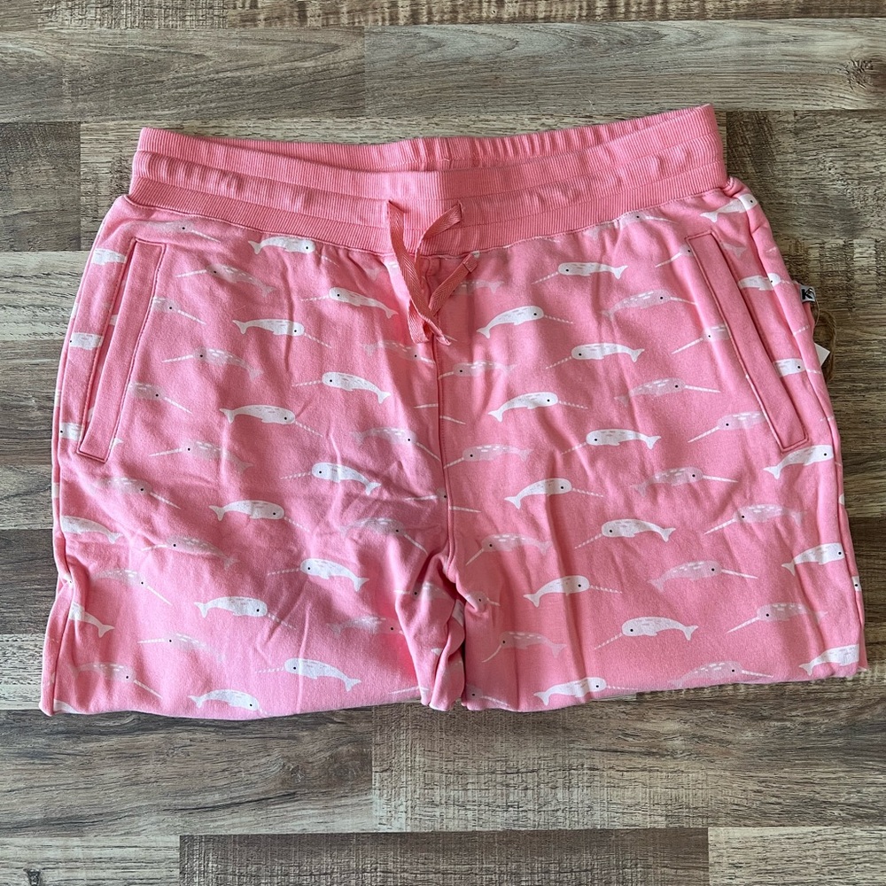 KicKee Pants Pink Narwhal Print Lounge Jogger - Picture 3 of 5